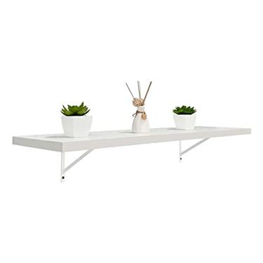 Imagem de Prateleira 100 x 25cm Branco Espessura 25mm Mão Francesa