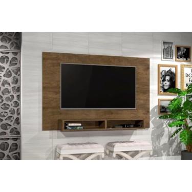 Imagem de Painel MAN 1.37m Para TV Até 50'' Com Nichos Para Aparelhos e Obvjetos de Decoração Cor Jequitibá