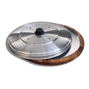 Imagem de Suporte Bandeja 35cm Com Forma e Tampa Para Cortar e Servir Pizza