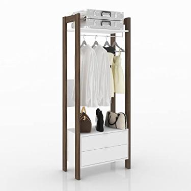 Imagem de Armário Closet com 2 Gavetas Multimóveis Cr35001 Branco/nogal