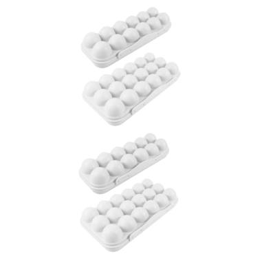 Imagem de OSALADI Bandeja De Ovos Para Geladeira 4 Unidades Suporte Para Ovos Bandeja Para Ovos Geladeira Porta-Ovos Refrigerador Recipiente Transparente Recipiente Com Trava De Placa