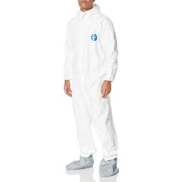 Imagem de Macacão DuPont TY122S-XL-EACH descartável de pulso, bota e capuz Tyvek 1414, GG, branco