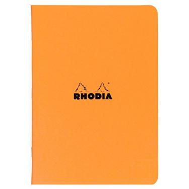 Imagem de Rhodia Caderno pautado laranja grampeado, 21,5 x 28,5 cm