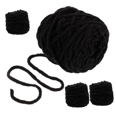 Imagem de NUOBESTY 4 Rolos fio grosso para tricotar fios de tricô fio fofo agulha de crochê linha de crochê faça você mesmo fio de tricô faça você mesmo suave itinerante trabalhos manuais poliéster