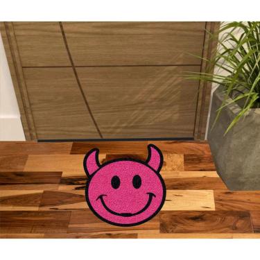 Imagem de Tapete Personalizado Capetinha Emoji De Chifrinho Divertido