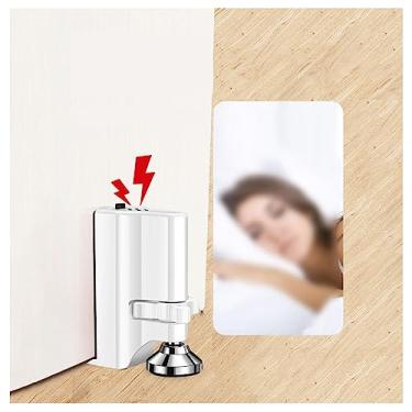 Imagem de Alarme de parada de porta, bloqueador de porta, alarme portátil, segurança de viagem, trava de porta portátil para proteção pessoal, branco