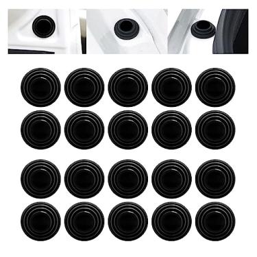 Imagem de NGHEY Almofada antichoque para porta de carro, 20 peças, almofada de som amortecedora de choque, amortecedor de impacto de porta de carro, adequado para a maioria dos carros (preto)