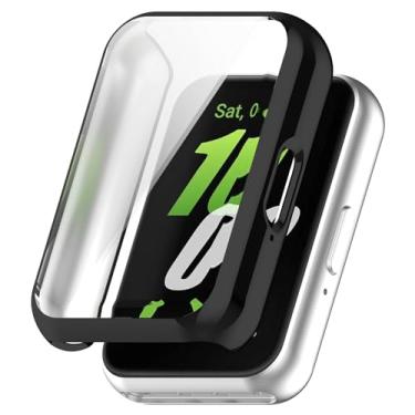 Imagem de Capa protetora para Samsung Galaxy Fit3 para mulheres e homens, capa protetora de silicone colorida revestida com moldura protetora de tela para Samsung Galaxy Fit3 SM-R390 rastreador de atividades