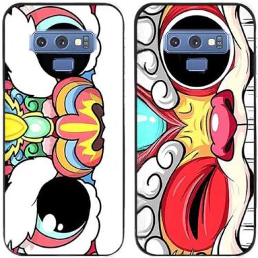 Imagem de 2 peças de capa traseira para celular com estampa de leão tigre chinês TPU gel silicone para Samsung Galaxy All Series (Galaxy Note 9)