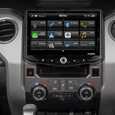 Imagem de STINGER Toyota Tundra 2014-2021 10" HEIGH10 Kit de substituição de rádio – Apple CarPlay, Android Auto, GPS Nav, Bluetooth, 4 entradas de câmera, kit de painel Plug & Play, mantém os controles de