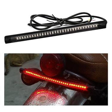 Imagem de Kewucn Faixa de luz LED universal flexível à prova d'água de 20 cm com luzes de seta de freio traseiro, tudo em um, acessórios de luz adequados para motocicletas, bicicletas, quadriciclos, trailers,