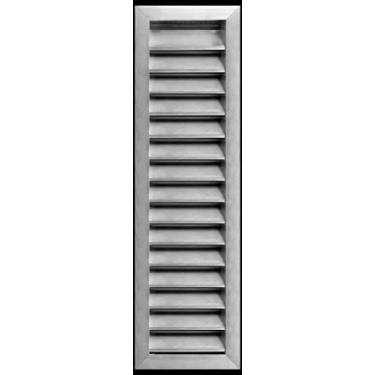 Imagem de HVAC Premium 20.3 cm L x 86.6 cm A Ventilação externa de alumínio para paredes e espaço de rastejamento - Grade de ar resistente ao clima com tela de tela - [Dimensões externas 24 cm L x 90 cm A]