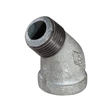 Imagem de SUPPLY GIANT HNTG0300 Cotovelo de ferro maleável galvanizado de 7,6 cm 45 graus para altas pressões, 7,6 cm