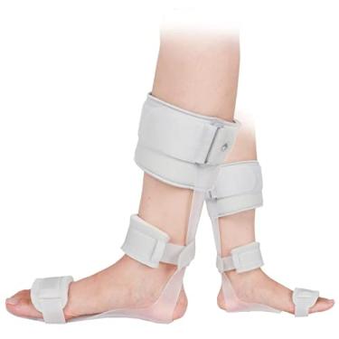 Imagem de Suporte para pés caídos Design leve Órtese para pés no tornozelo Órtese macia para pés AFO para suporte confortável para sapatos de hemiplegia Estabilizador de pés para caminhada, pés esquer