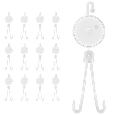 Imagem de VIVOSUN 12 peças de planta retrátil Yoyo com tampa para suporte de cultivo em jardim de barraca ou hidropônico, branco