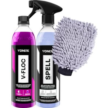 Imagem de Kit Spell 2.0 Selante Sem Toque Coating Brilho E Proteção Super Hidrorrepelencia + Shampoo V-floc 500 ml Vonixx Luva