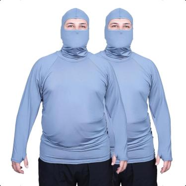 Imagem de 02 Camisa Motociclista Plus Size Proteção Uv+50 Segunda Pele-Masculino