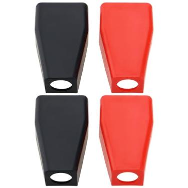 Imagem de Be In Your Mind 2 pares de capa de terminal de bateria positiva para carro terminal, isolador, terminal, conectores, capa protetora, peças automotivas, acessórios de carro, preto e branco