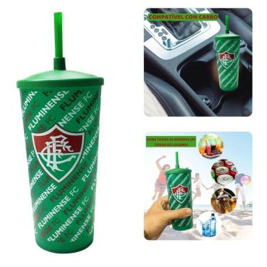 Imagem de Copo Plástico Tampa E Canudo 500Ml Fluminense Infantil