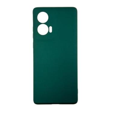 Imagem de Capinha Capa Compativel com Moto Edge 50 Fusion Silicone Macia Veludo Forro Interno Verde Militar