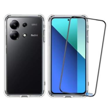 Imagem de Kit Capa Capinha case Para Redmi Note 13 4g Case Anti Impacto Transparente + Película De Vidro