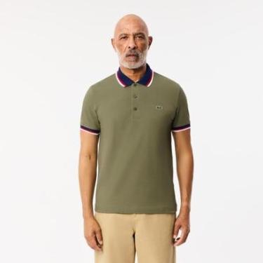 Imagem de Camisa polo Lacoste de colarinho contrastante de caimento regular-Masculino