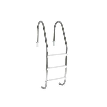 Imagem de Escada para Piscina Tradicional 1 1/2" em Aço Inox 3 Degraus Anatômicos em ABS - Sodramar