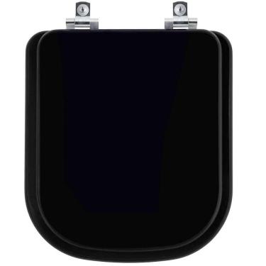 Imagem de Assento Sanitário Soft Close Misti Preto para vaso Icasa