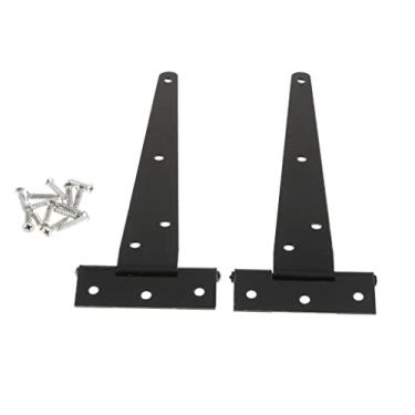 Imagem de Dobradiça em T resistente de 12,7 cm, 2 peças, dobradiças em T de ferro galvanizado para porta de metal de madeira, fácil instalação, forte resistência à corrosão - para portões de jardim, iate -