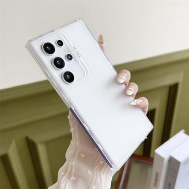 Imagem de Capa para Galaxy A34 5G, capa de silicone translúcida fosca à prova de choque, roxa, para Galaxy A34 5G