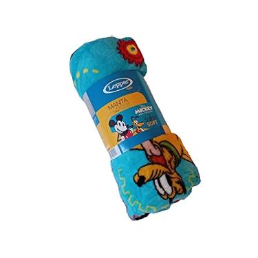 Imagem de Manta Fleece de Sofá Solteiro Estampada Mickey 1,25m x 1,50m Com 1 peça - Produto Importado, Lepper, Azul