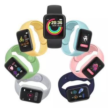 Imagem de Relógio Inteligente SMARTWATCH Y68 MACARONS Bluetooth FitPro, Cinza