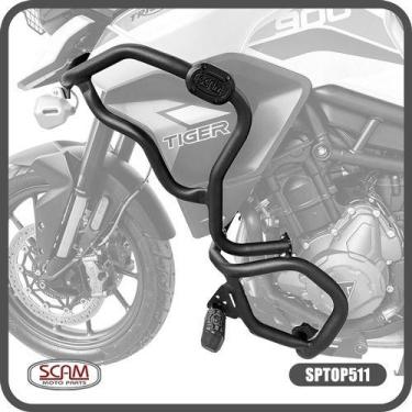 Imagem de Scam protetor motor carenagem pedaleira triumph tiger900 2020 preto sp