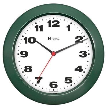Imagem de Relógio De Parede 21cm Plástico 6103 Herweg Verde