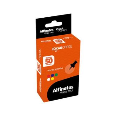 Imagem de Alfinete Mapa Taça Colorido Para Quadro Lousa Cortiça Com 50 Unidades 