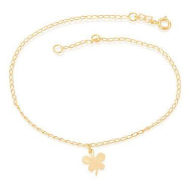 Imagem de Tornozeleira banhado ouro 3x 24k 18k e 22k feminina pulseira de pé com