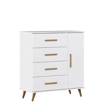 Imagem de Cômoda Infantil Noah com Porta Branco Acetinado - Peternella