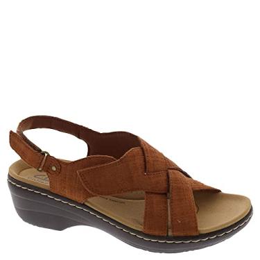 Imagem de Clarks Sandália feminina Merliah Echo com salto, Tan Interest, 9