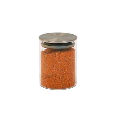 Imagem de Pote de vidro 210ml com tampa inox hermético redondo - Tud, U, INOX