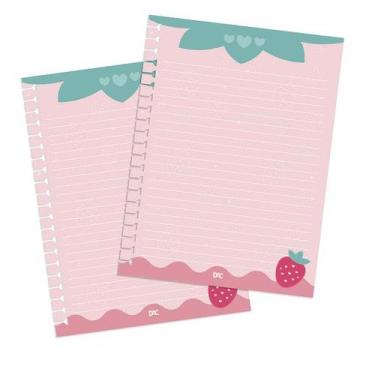 Imagem de Refil de Folhas P/CADERNO SMART Universitario Hello com 48 Folhas Deco