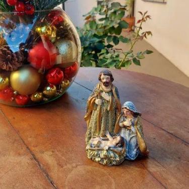 Imagem de Sagrada Família Em Resina Natal Presépio - 11cm - wincy