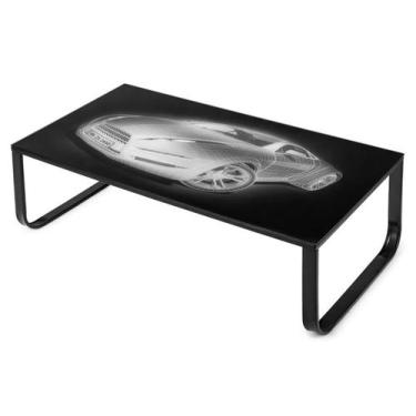 Imagem de Mesa de Centro Skara Tampo de Vidro Silver Car - 29070 - Sun House