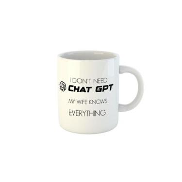 Imagem de Caneca Chat Gpt Minha Esposa Sabe Tudo - Ingles C365 - Flashgamestore