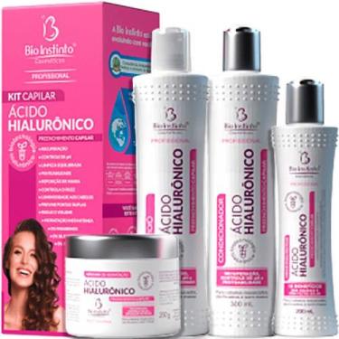 Imagem de Bio Instinto Ácido Hialurônico - Kit Preenchimento Capilar (4 Produtos