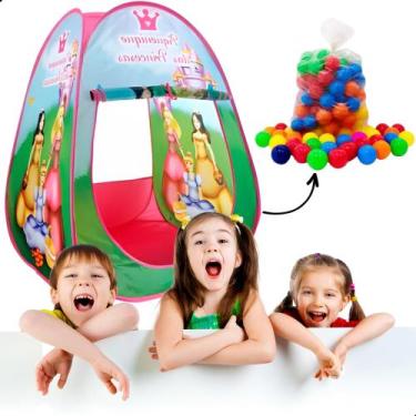 Imagem de Barraca Infantil Dobrável Divertido Colorido Princesa Menina - DM Toys