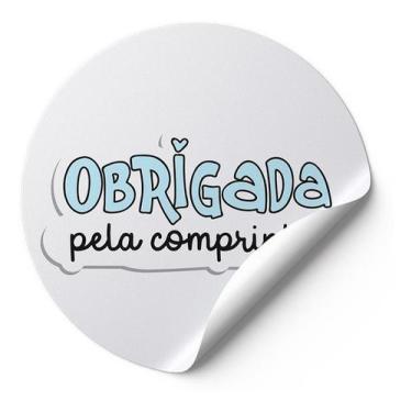 Imagem de 120 Etiquetas Adesivas Redondas Selo Obrigada Pela Confiança! Impressã