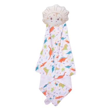 Imagem de Naninha para Bebê de Bichinho de Pelúcia com Prendedor de Chupeta Menino e Menina (Dino Bege)