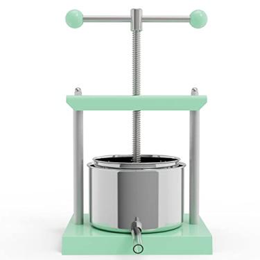 Imagem de EJWOX Prensa manual de tintura de queijo verde, ervas, frutas, vinho, prensa de aço inoxidável para suco, vegetais, vinho, azeite de oliva