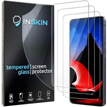 Imagem de Inskin Protetor de tela para ThinkPhone da Motorola (6,6 polegadas, 2023) - pacote com 3, vidro temperado com kit de alinhamento automático, Ultra HD, suporte para identificação de impressão digital,
