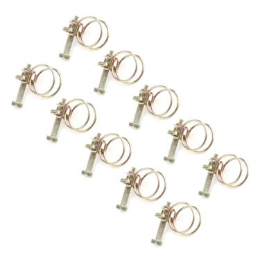 Imagem de Braçadeira de Mangueira de Fio Duplo Ajustável, Clipes de Mangueira, Braçadeiras de Tubulação, Braçadeira Farpada de Mangueira de água, Clipe de Tubo, Aro, Prendedor de (25mm